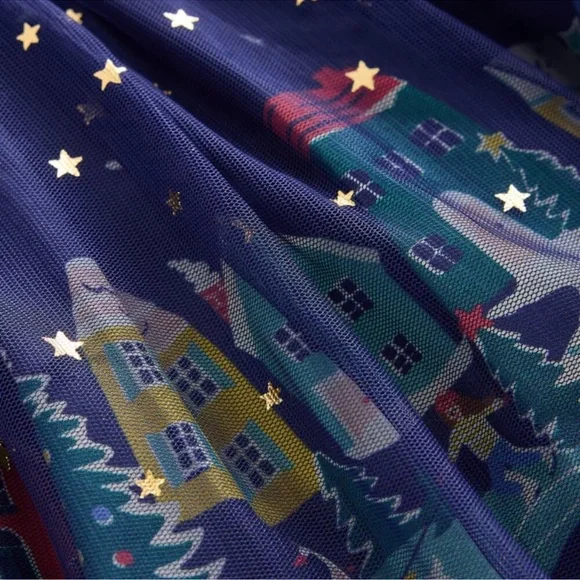 Mini Boden Starry Night Holiday Skirt - Picture 4 of 7